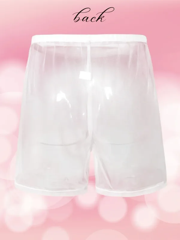 1pc sexy sheer malha roupa interior masculina moda macio transparente casa solto ajuste calças de boxe dormir shorts pijamas calças — image 5