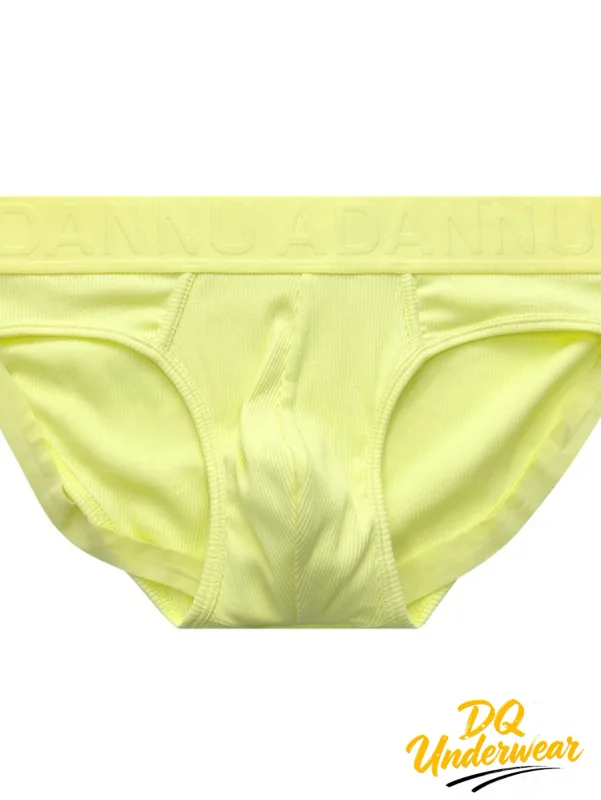 1PCS 솔리드 컬러 늑골이있는 남성 팬티 ADANNU 양각 로고 탄성 허리 스트레치 컴포트 일일 비키니 속옷 AD759