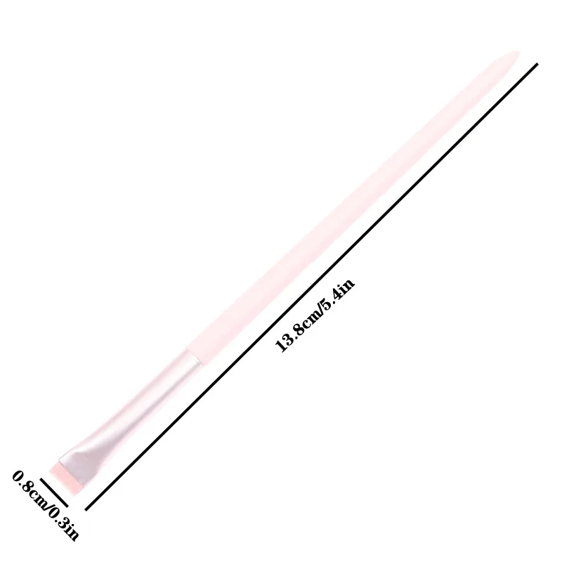 Professional Flat Angle Wooden Eyeshadow Brushes Make Up Cosmetics Tools Pink Eye Makeup Brushes Flat Eyebrow Eyeliner Brush