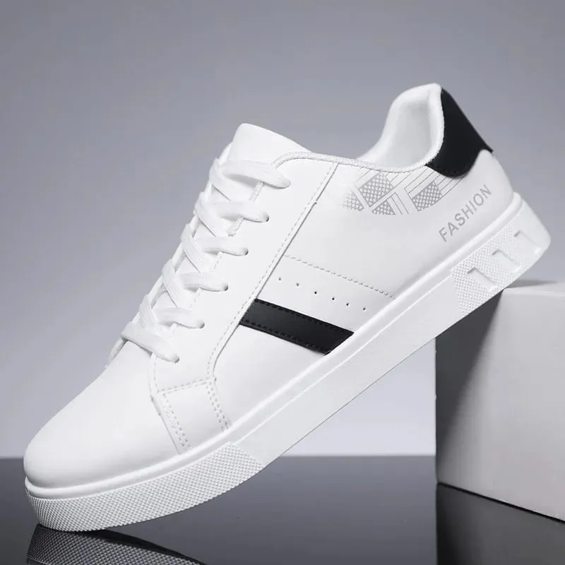 Λευκά Βουλκανιζέ Sneakers για Άντρες Flats Άνετα Παπούτσια Lace Up Fashion Plus Size 39-48 Φθινόπωρο Άνοιξη — image 8