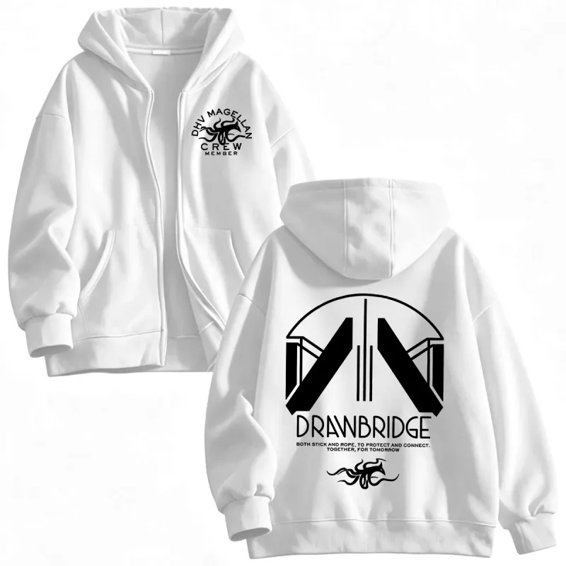 DHV MAGELLAN Crew Member Game DEATH STRANDING 2 on The Beach Zipper Hoodies Men Women Clothing Zip Up Hooded Sweatshirts Jackets