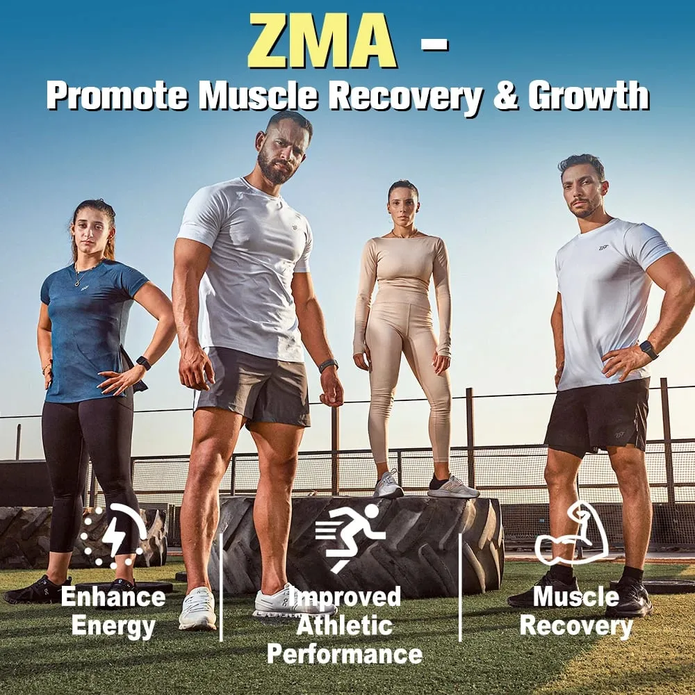 ZMA-kiegészítők kapszulák cink-magnézium-vitamin B-6-vitaminnal támogatják az ízületek általános egészségét, férfiak és nők számára — image 6