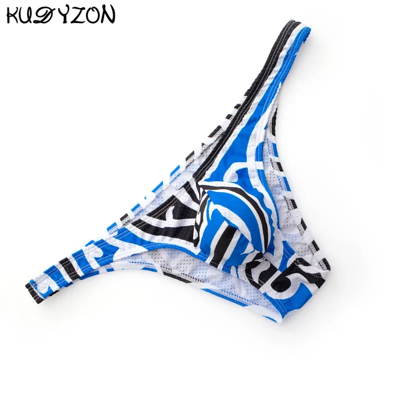 Tryckta trosor Herr Underkläder Sexiga Slip Hombre Bikinitrosor Man U Konvexa kalsonger Cuecas Calzoncillos Mesh Herrunderkläder — image 2