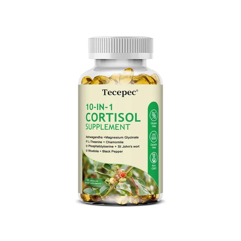Cortisol Health – Stress Relief Balanced Cortisol Response Relaxation & Deep Sleep – Ashwagandha,L-Theanine – Non-GMO