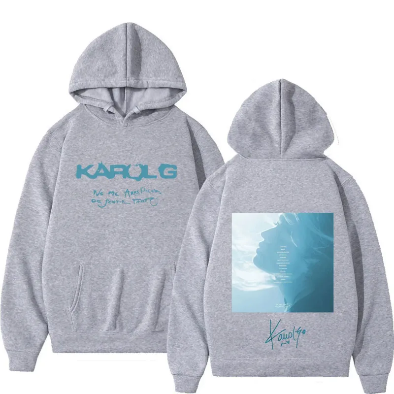 Karol G Album No Me Arrepiento De Sentir Tanto 2026 Hoodie Men Women Vintage Fashion Pullover Winter Loose Casual Sweatshirts — image 6