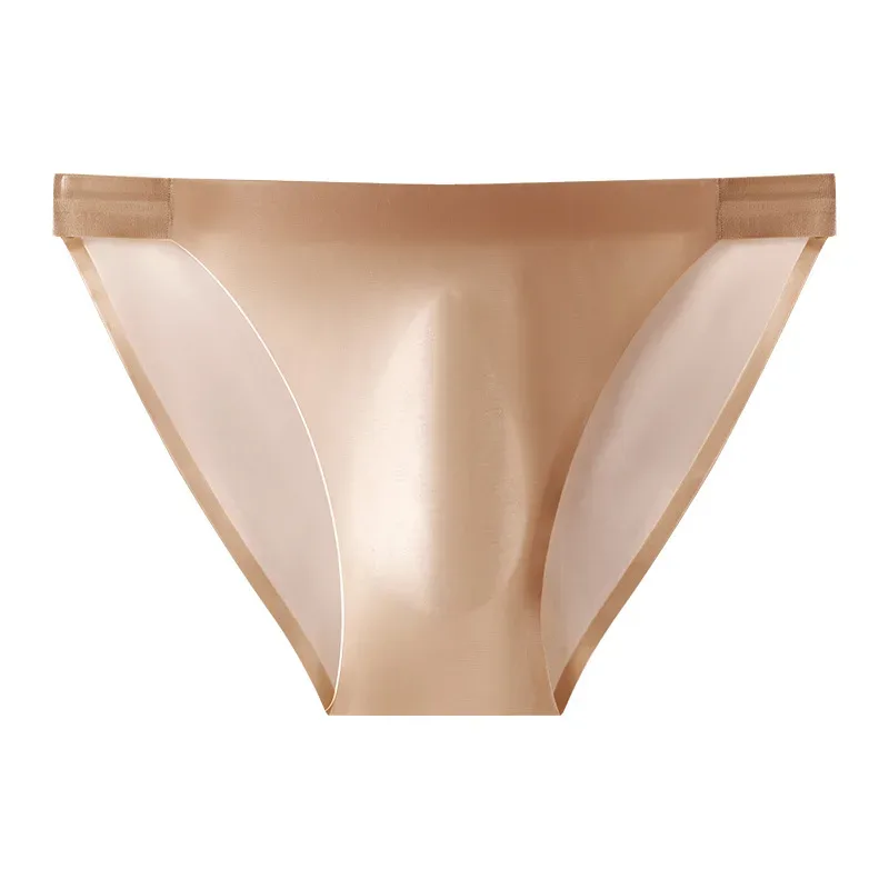 Smooth Seamless Underwear Men Sexy Ice Silk Briefs Quick Drying Underpants Male Breathable Lingerie Male Silky Undies Short Pant — image 17