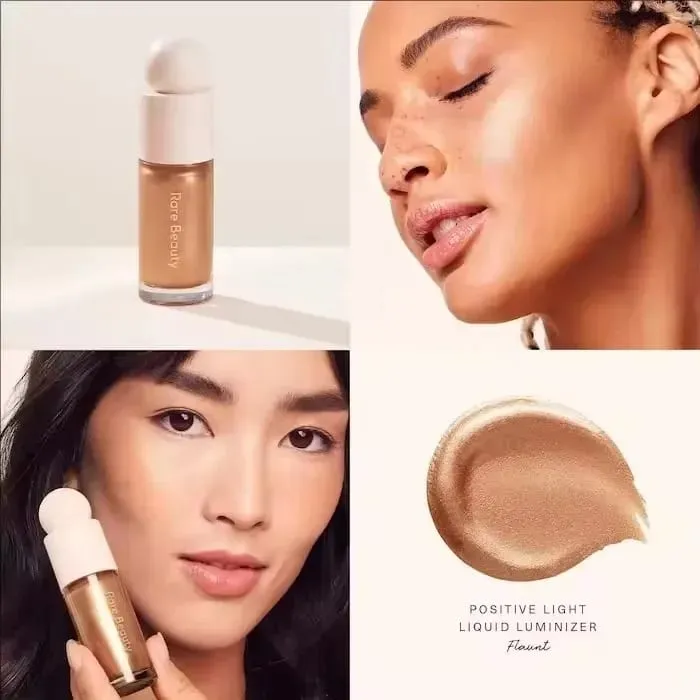 Rare Beauty Positive Light Lqiuid Luminizer Long Lasting Oil Control Αδιάβροχο μακιγιάζ Μαλακό τσίμπημα ματ ρουζ με ζωντάνια καλλυντικά — image 9