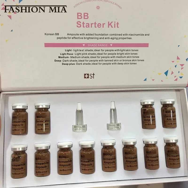 Kit coréen BB crème pour la peau, 12 pièces, Niacinamide/Peptide, sérum de fond de teint hydratant, antioxydant, protection solaire, soins pour la peau du visage — image 18