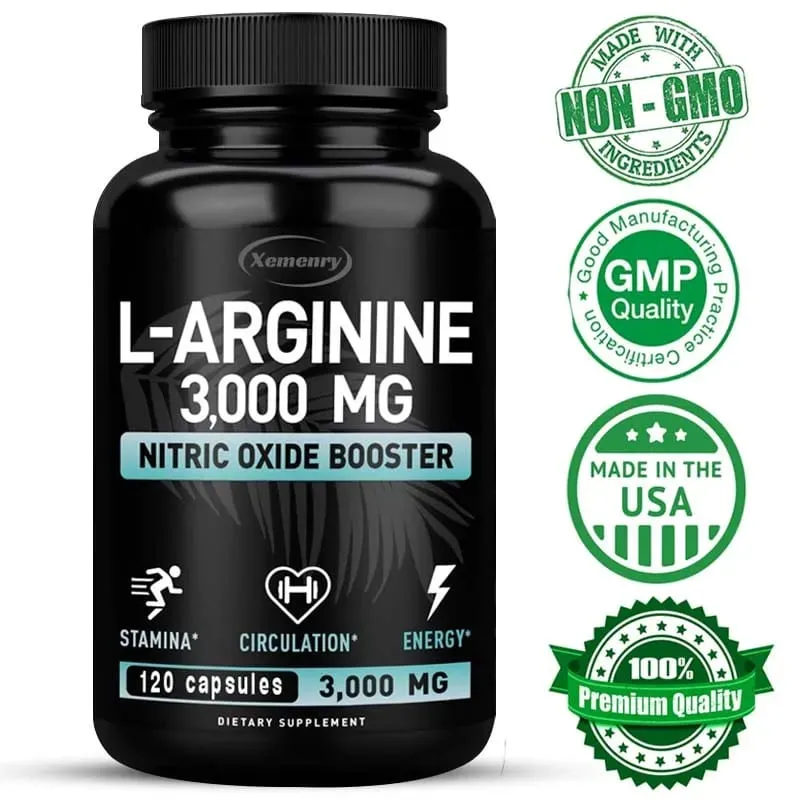 L-Arginine Supplement Boost Endurance -Increase for Energy Strength Vascular and Endurance Support During Exercise | Muscle Mas — image 2