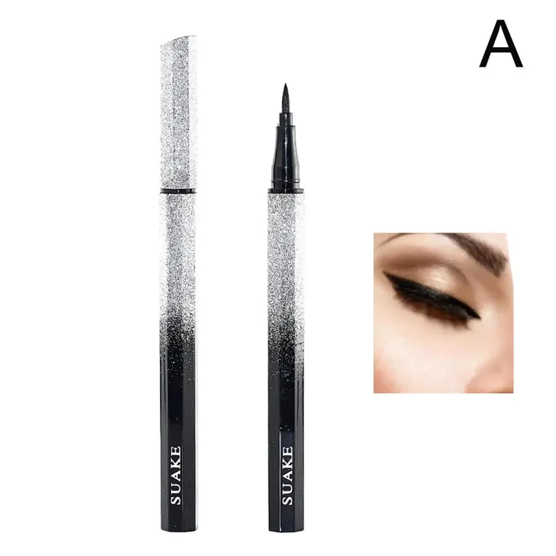 DIY Rotate Eyeliner Stamp Ενσωματωμένο μαύρο καφέ διπλής μύτης Eyeliner Wing Stencil Αδιάβροχο μουντζούρες Υγρό στυλό μακράς διαρκείας — image 9