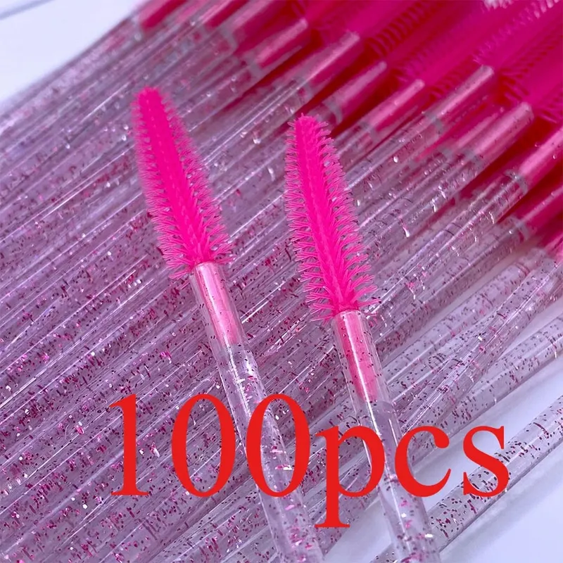 Baguettes de Mascara en cristal de Silicone jetables, brosses à cils en diamant, peigne, brosse de maquillage de beauté, outils pour femmes, 50/100 pièces — image 14