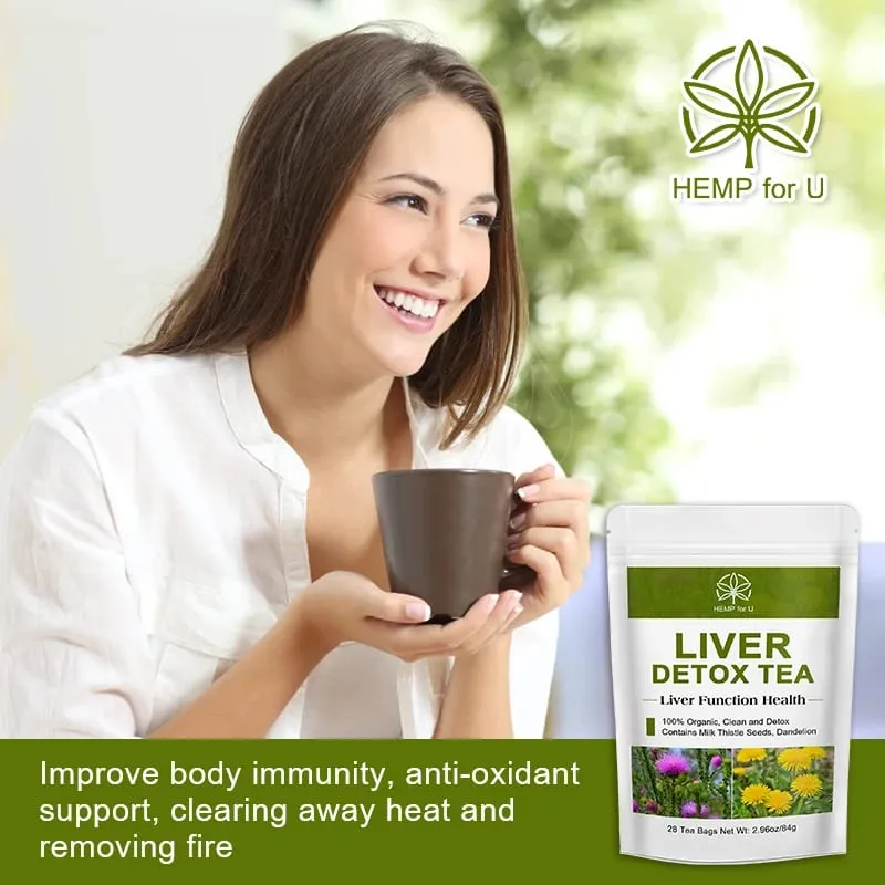 Liver Detox Natural and Organic Herbal Support Clearing Away Heat Detoxifying Tea for Repair Body Fat Metabolism System — image 5