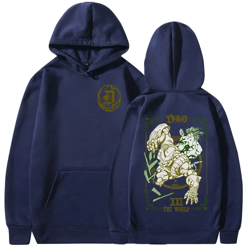 Anime Jojo Bizarre Adventure Hoodies Dio Brando Jotaro Kujo Manga Graphic Sweatshirts Men's Women Long Sleeves Fleece Pullovers — image 5