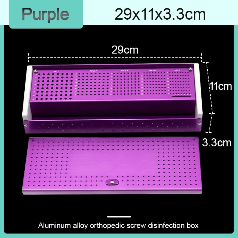Pet Screw Box Κουτί αποστείρωσης από κράμα αλουμινίου Ορθοπεδικό βιδωτό όργανο αποστείρωσης κουτί αποθήκευσης Θήκη,Εργαλεία μακιγιάζ — image 8