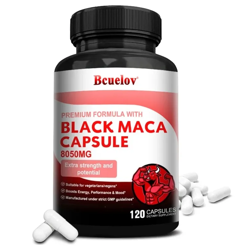 Powerful Black Maca Supplement for Men and Women Improve Energy Endurance Muscle Mass Health Maca Root Vegan Capsule — image 9