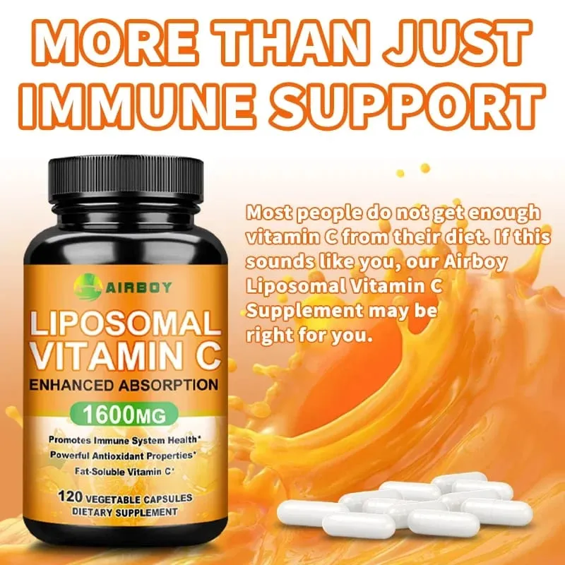 Liposzómális C-vitamin 1600 mg - Elősegíti a kollagéntermelést az immunrendszer támogatása Erőteljes antioxidáns — image 5