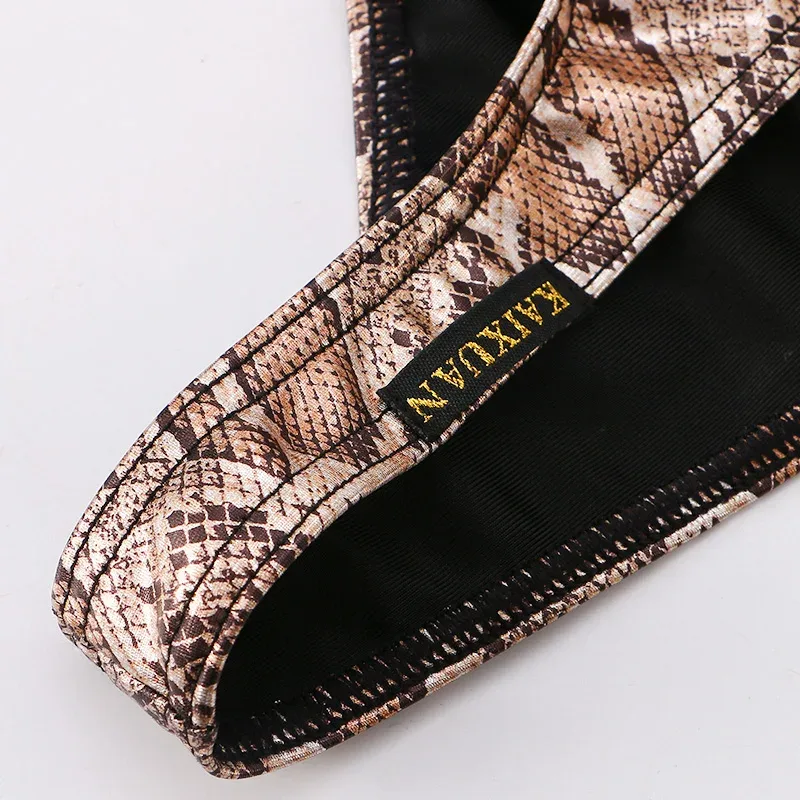 Mens Snake Skin Patterned Briefs with Sexy Bulge Pouch Bikini Underwear Comfortable Underpants by WANGJIANG Brand — image 12