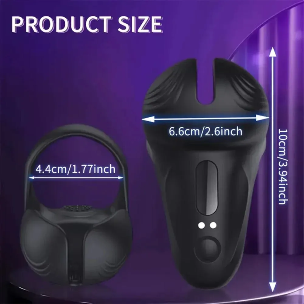 Penis Cock Ring Vibrátor férfiaknak Vezeték nélküli herestimulátor Férfi Távirányító Glans Masszírozó Maszturbátor Szexjáték Férfiak 18+ — image 5