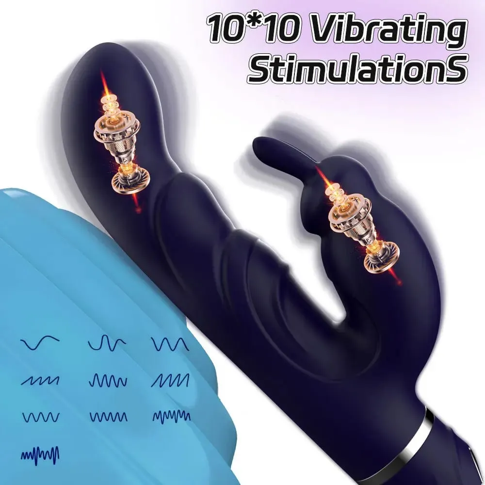 Women Dildo Rabbit Vibrator Powerful Vibration Clit G-spot Vaginal Nipple Stimulator Massager Female Orgasm Masturbator Sex Toys — image 2