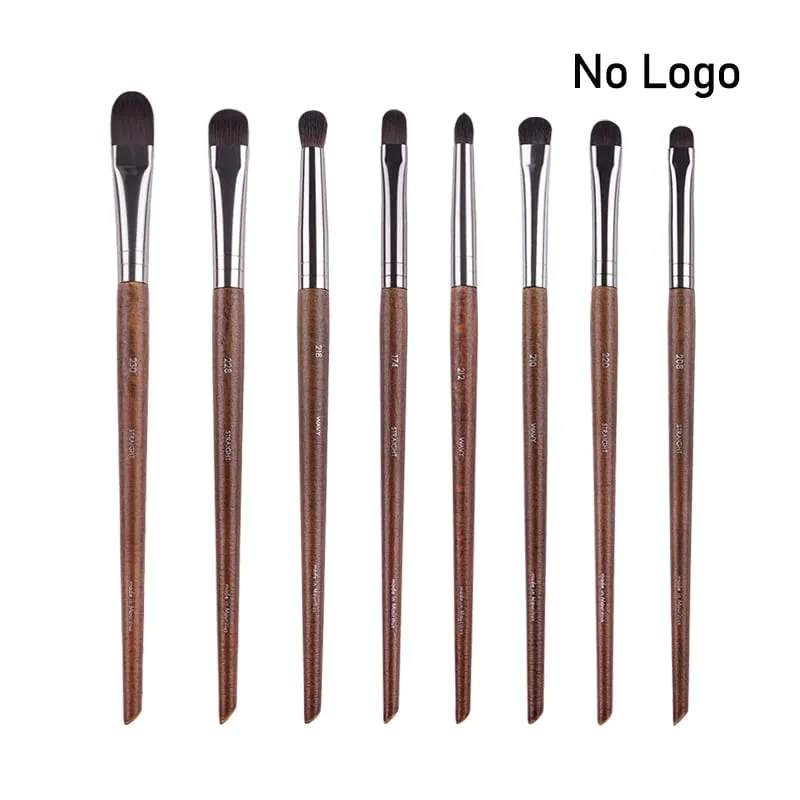 Ensemble complet de pinceaux de maquillage pour les yeux en bois naturel, kit de maquillage Pro pour fard à paupières, surligneur, sourcils, lèvres, cils, pratique — image 21