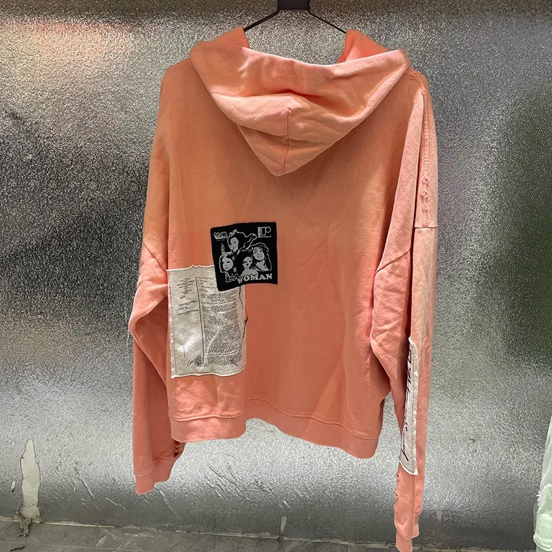 Washed Graffiti PALY Hoodies Men Woman Vintage Damaged Hole Old New Autumn Winter Zipper Hooded Pullovers Sweatshirts — image 7