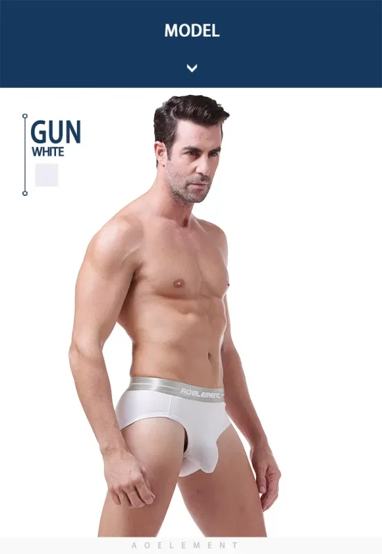 1pc Modal capsule lift U convex men's underwear bullet separate ice silk capsule pouch briefs
