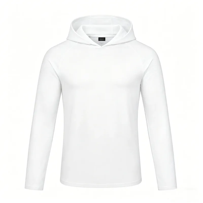 Hoodies de manga longa dos homens camisas de proteção solar sólido secagem rápida camiseta dos homens musculação fitness muscular sportwear roupas de ginásio — image 8