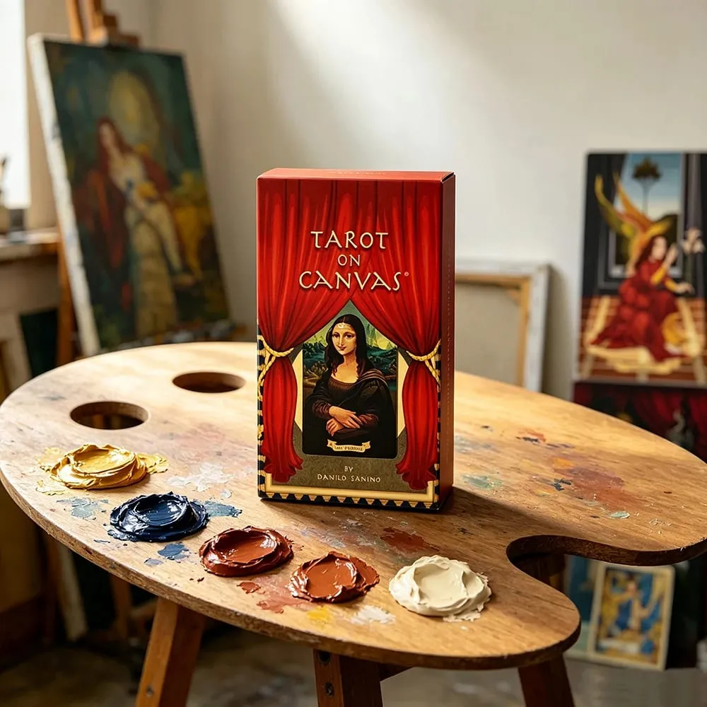 Παιχνίδι καρτών Ταρώ σε καμβά 78 Κλασικό αριστούργημα της Αναγέννησης Ελαιογραφία Ταρώ Τράπουλα Μαντεία Ταρώ Κάρτες για Συλλέκτες
