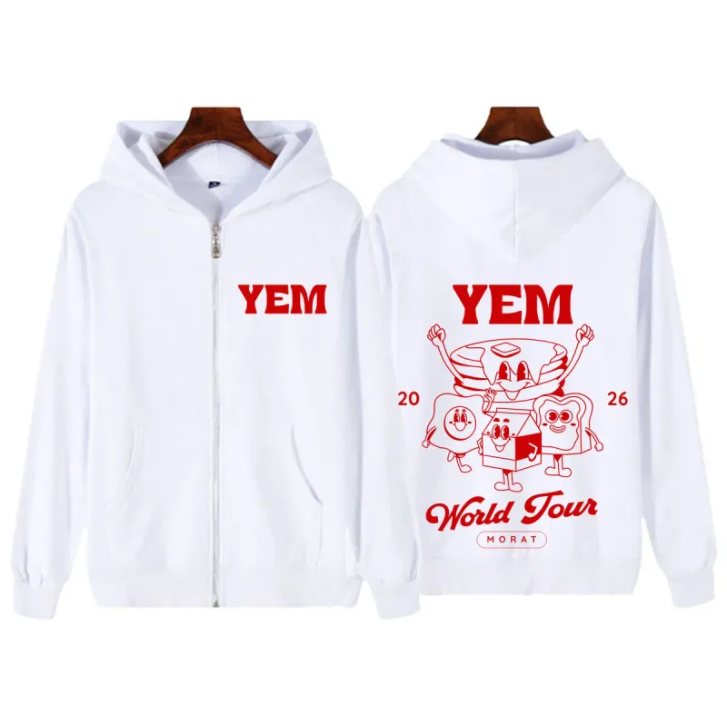 Band Morat Yem World Tour Merch 2026 Print Zip Up Hoodie Men Women Hip Hop Sweatshirts Loose Casual Fashion Zipper Jacket Coats — image 3