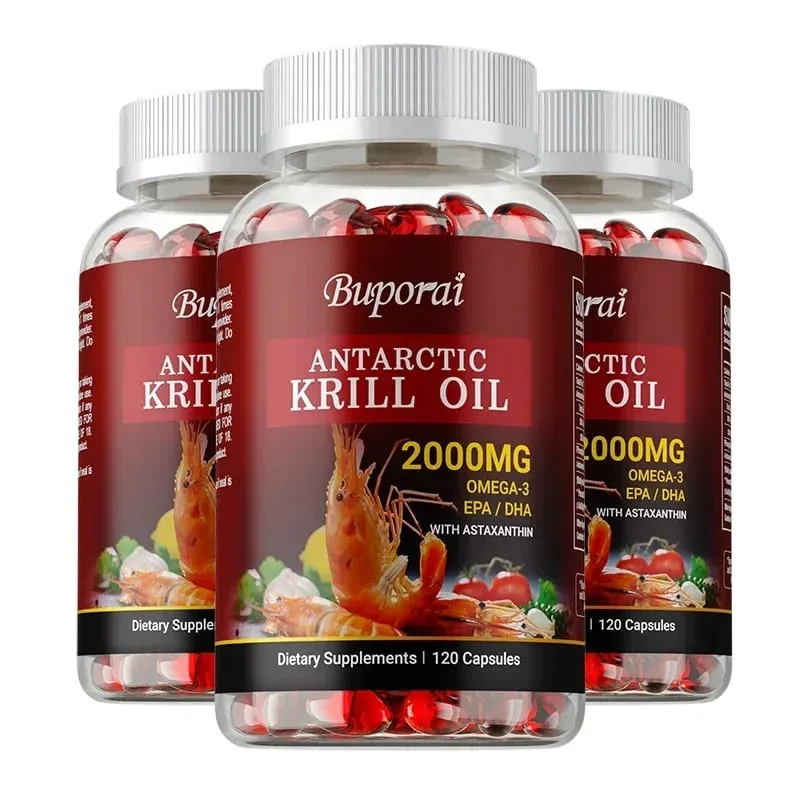 Antarctic Krill Oil 2000MG - Περιέχει ασταξανθίνη που προάγει την υγεία του εγκεφάλου και της καρδιάς, αντιοξειδωτικό μεταβολισμό και ενισχύει την ανοσία — image 9