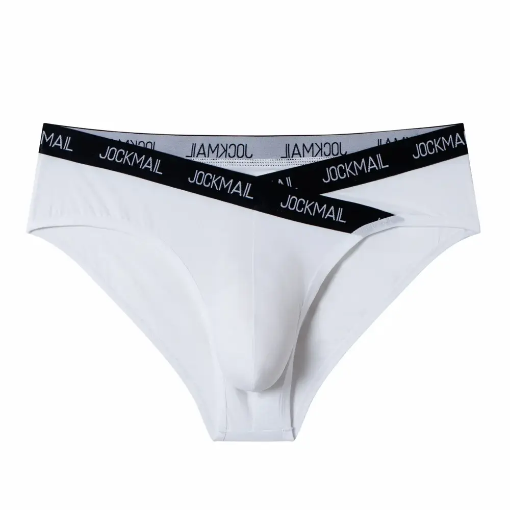 Jockmail Mens Underwear Low Waist Sexy Letter Sports Breathable Summer Ice Silk Briefs Malaking Bag Nylon Solid na Kulay na Panti ng Lalaki — image 33