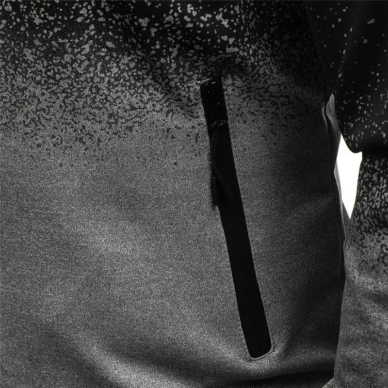 2025 Trendy Zipper Hoodies Bagong Gradient Color Hooded Coat ng Lalaki sa Spring at Autumn na VOLCOM Print Streetwear Jacket — image 6