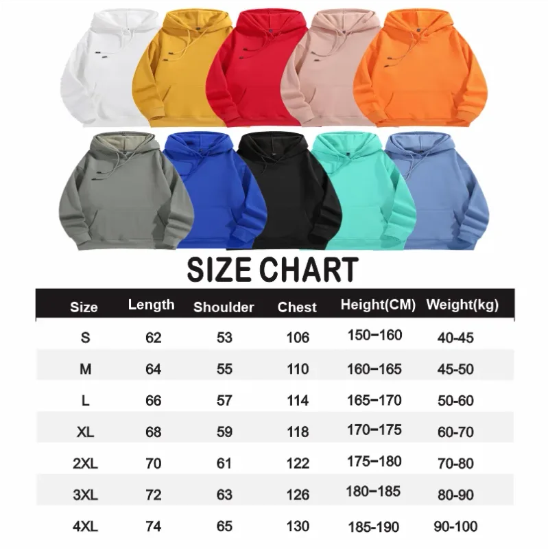 Na-customize na Naka-print na Mga Hoodies ng Lalaki at Babae na Loose Casual Fashion Long Sleeved Pullovers na Burdado na LOGO Street Sports Shirts — image 3