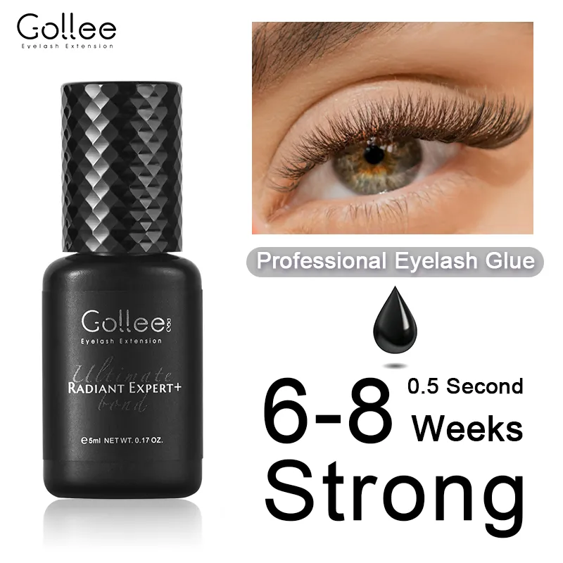 Gollee 0.5s דבק מהיר להארכת ריסים דבק ריסים מקצועי עמיד 6-8 שבועות השתלת ריסים עמיד למים Super Bonder