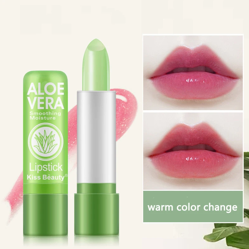 1 τμχ Aloe Vera Ενυδατικό Κραγιόν Διαρκής Θρεπτικό Επιδιορθωτικό Κραγιόν Anti Drying Color Changing Αδιάβροχο Φυσική Περιποίηση χειλιών