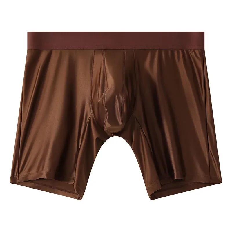M-xxl Mens Underwear Boxers Solid U Pouch Panties For Man Extended Leg Boxer Shorts Homme Middle Waist Sports Underpants Male