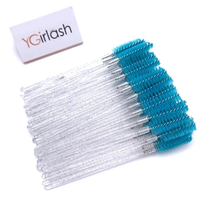 YGirlash 50 יחידות Lash Swans מוליך ריסים קריסטל ידית יהלום חד פעמית שרביטי מסקרה ניילון מברשת כלים קוסמטיים — image 25