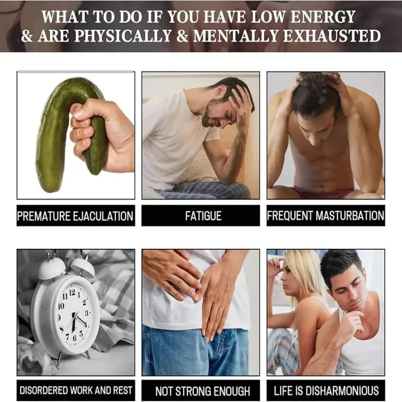 Energy Boost with Epimedium Extract & Ginseng - Promotes Strength & Confidence -Men's Daily Herbal Enhanging Supplement