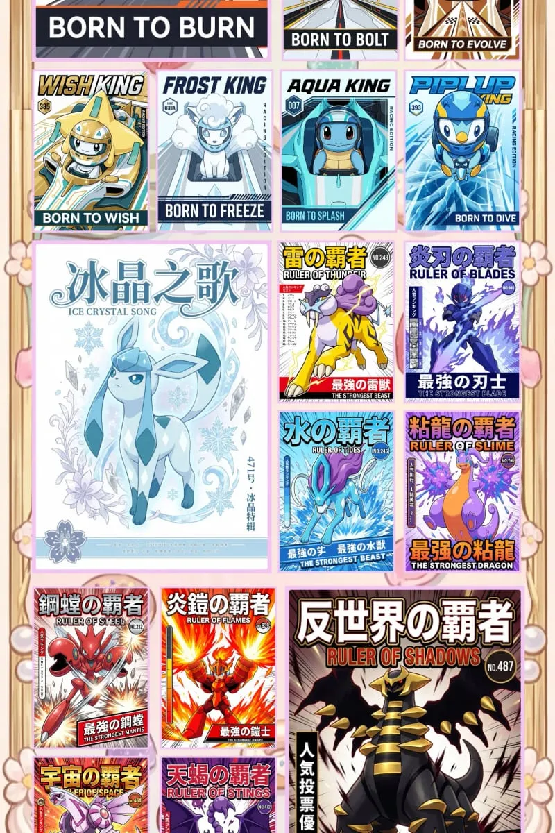 Cartes Pokémon du Studio créatif WuXian, planches acryliques de taille A5, à collectionner, personnages de dessins animés, cadeaux pour fans, vente en gros, nouvelle collection 2026 — image 5