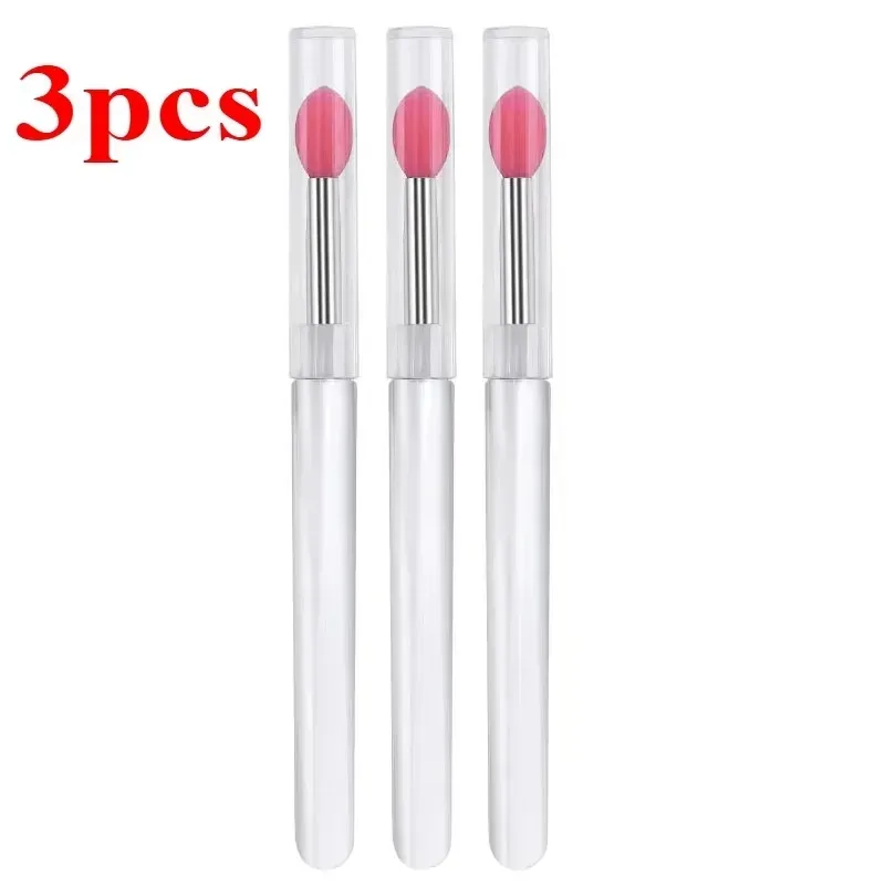 Brosse à lèvres Portable en Silicone, avec couvercle, doux, multifonctionnel, applicateur de baume à lèvres, rouge à lèvres, pinceaux de maquillage, 3/5/10 pièces — image 16