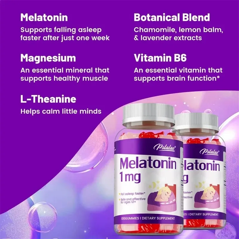 Melatonin Gummies 1mg - Children's Sleep Aids Relieves Stress Improves Insomnia Improves Sleep Quality and Deeper Sleep — image 4