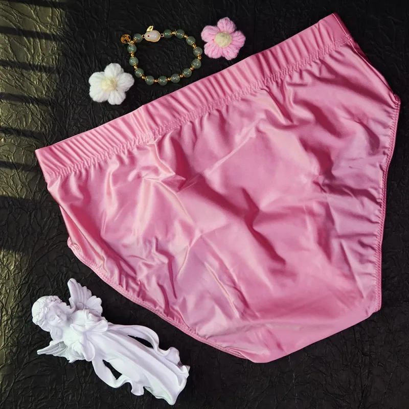 new Mens Briefs Underwear Satin-like Breathable Low-Rise Underpants Male Panties Men's glossy underwear — image 5