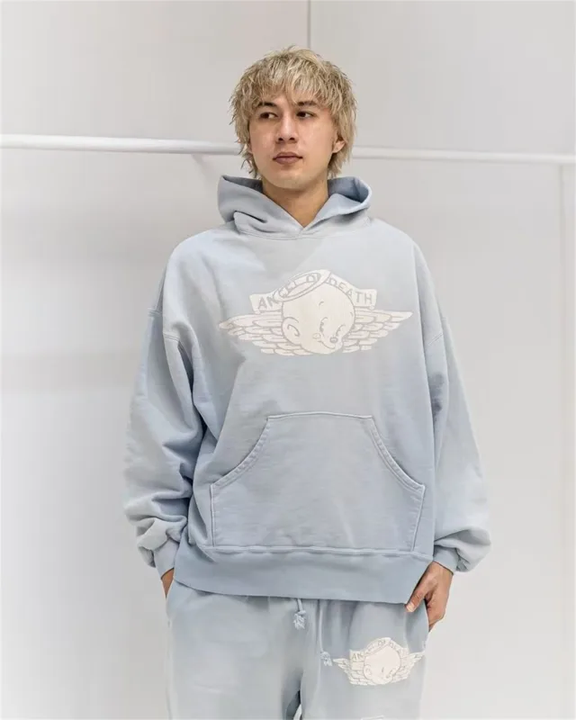 26SS New SAINT Mxxxxxx BABY MICHAEL HOODIE High-Street Oversized Cotton Hooded Sweater Printed Washed Hoodies For Men — image 13