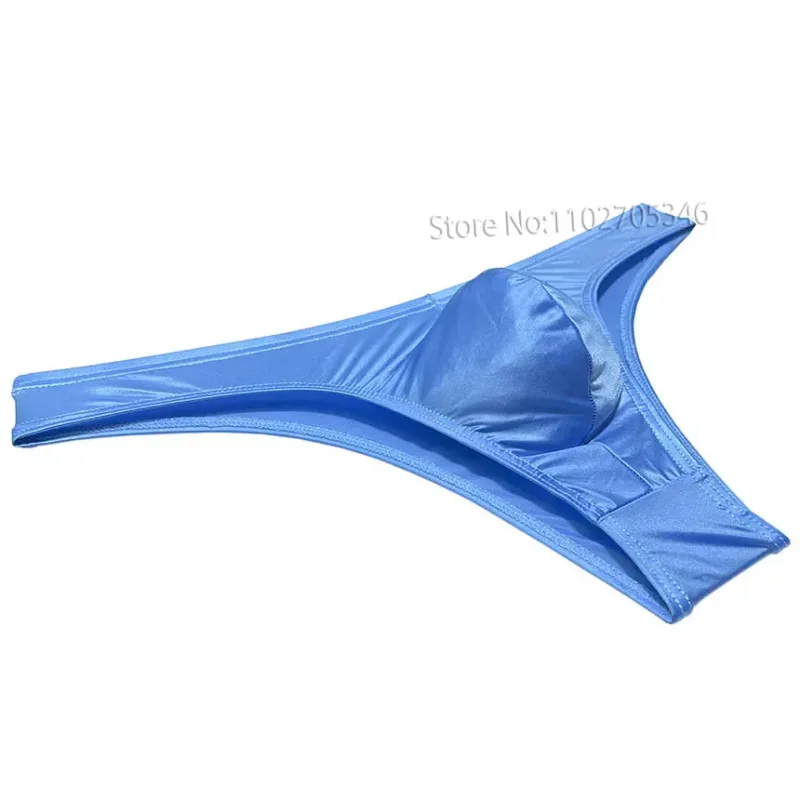 Silky Smooth Bikini Briefs Men's Enhance Pouch Micro Underwear Slip Sexy Beach Briefs Breathable Sissy Panties Pool — image 12