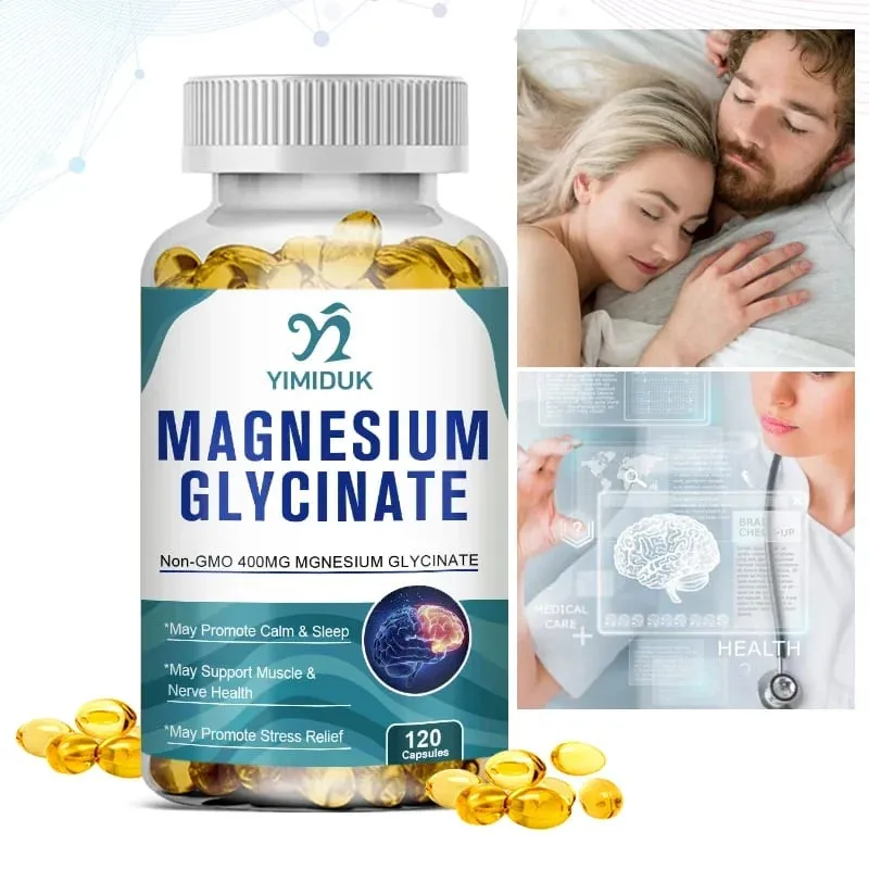 Yimiduk tiszta magnézium-glicinát B6-vitamin-kiegészítő a fáradtsági görcsök leküzdésére és a szív egészségére, csökkenti a szorongást Vegán — image 5
