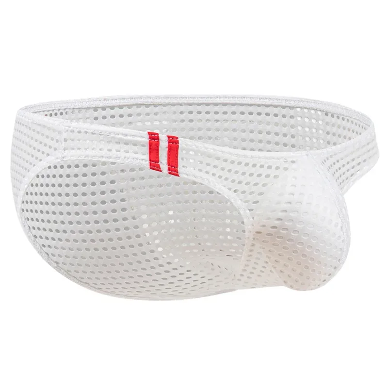 Men Briefs Summer Breathable Holes Underwear U Convex Thin Low Waist Briefs Slip Underpants Calzoncillos — image 33