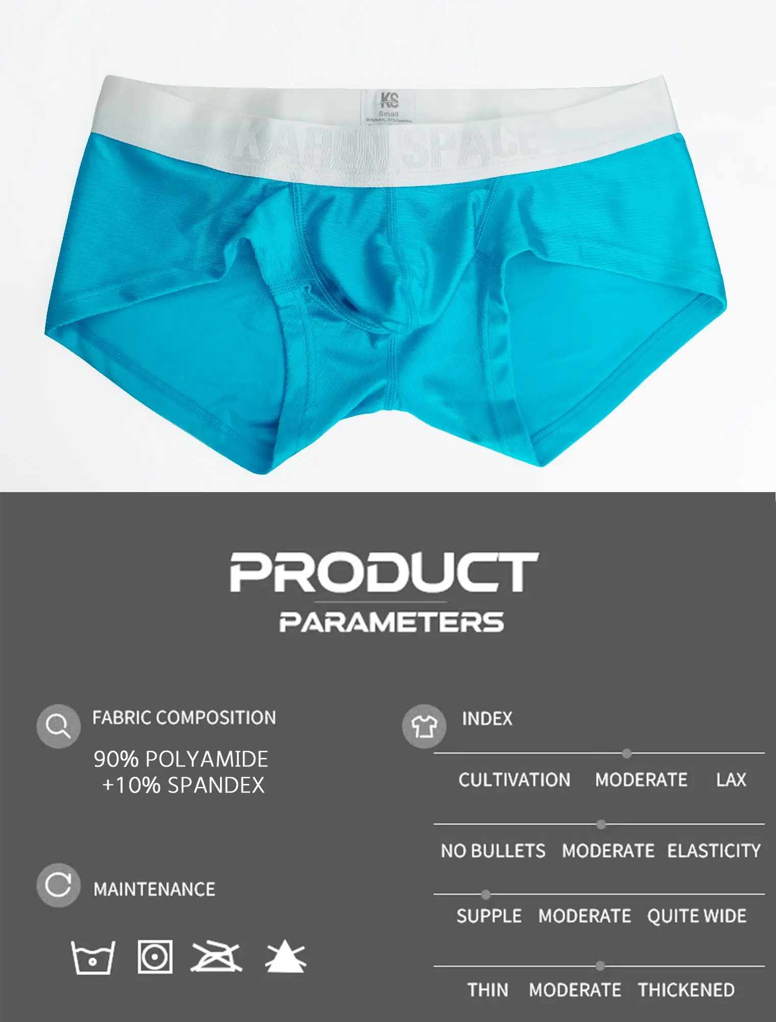 Cuecas boxer confortáveis para homens, jovens, cor pura, estilo simples, shorts quadrados personalizados, 1 peça, roupa íntima de ângulo plano para homens — image 6