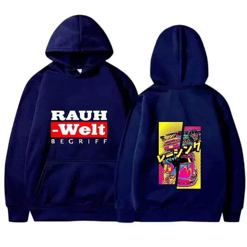 Rauh Welt Hoodie Bil Widebody Tuning JDM Racing Pop Art Comic Estetisk Svart Oversized Casual Sweatshirt Långärmad — image 7
