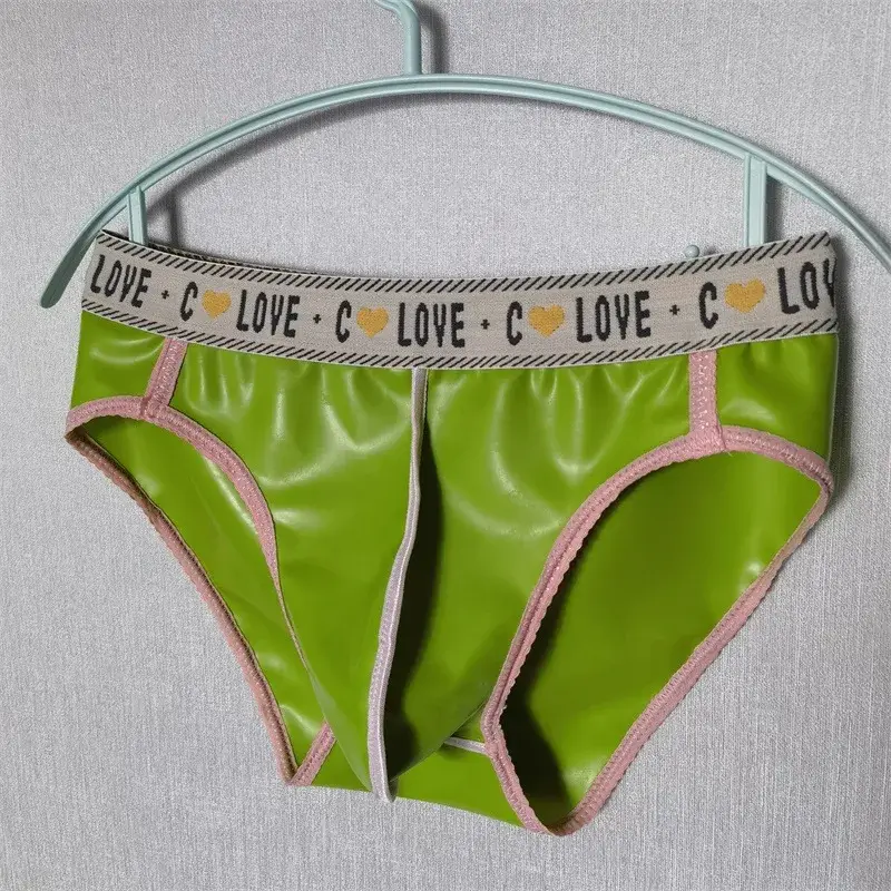 Men Sexy Latex Briefs Seamless Underwear Scrotum Bulge Panties Men Clothes Inner Wear Athletic Underpants Porns Bikini Bottom — image 5
