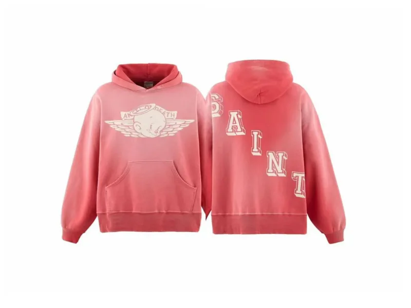 26SS SAINT OF MICHAEL Mxxxxxx BABY MICHAEL HOODIE Printed Distressed Long Sleeve Hooded Sweatshirt Cotton Hoodies For Men